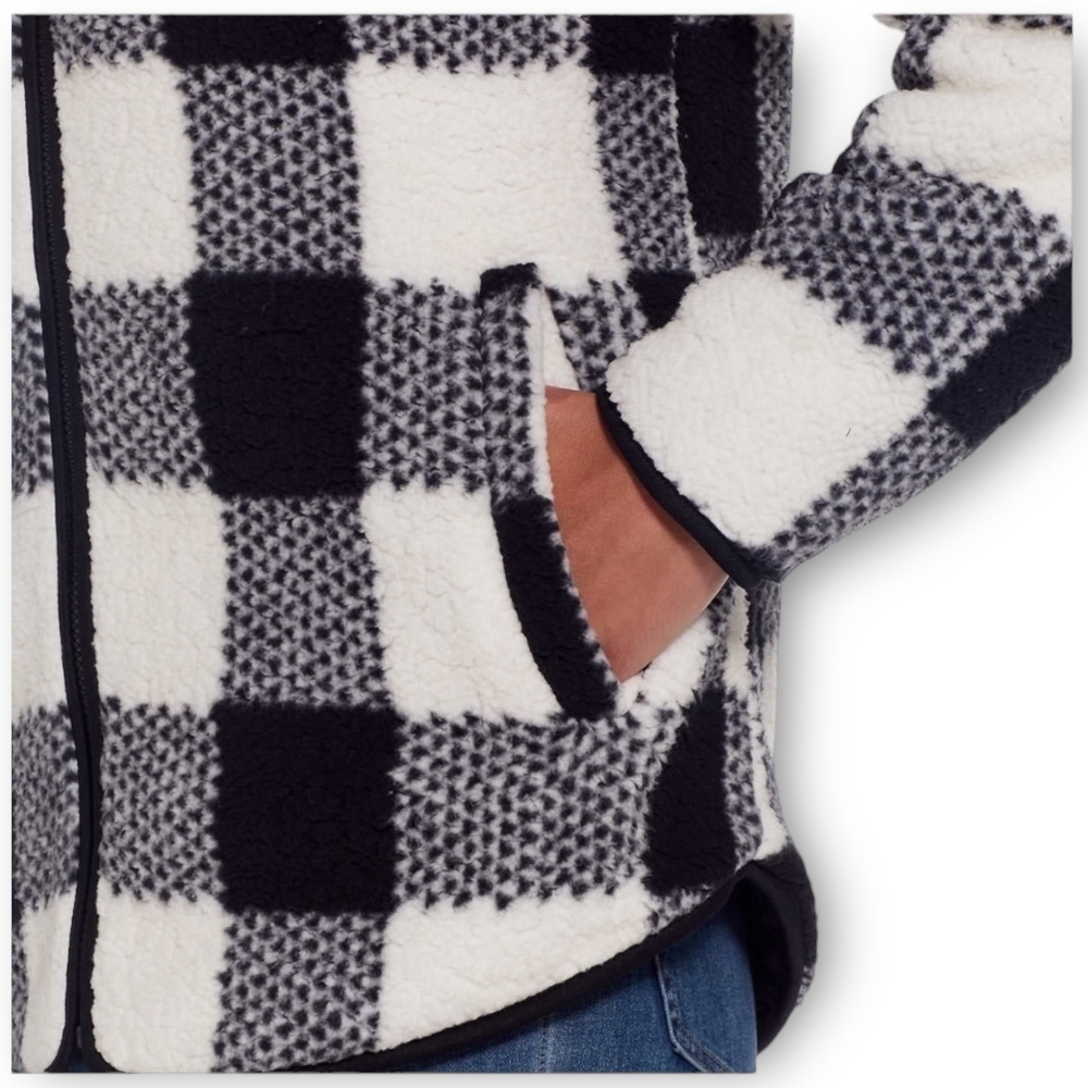 NWT Weatherproof Women’s Reversible Plaid Fleece Jacket Size XXL - Picture 5 of 7